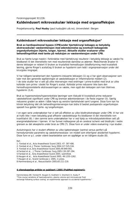 Faglig rapport 2005 - Helse Vest