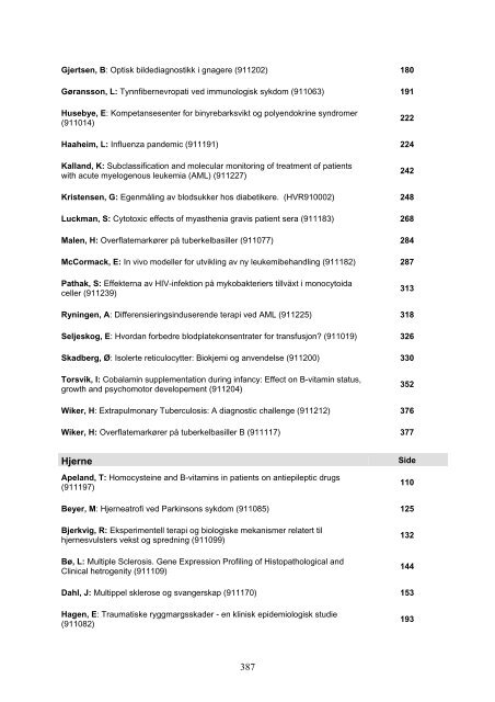 Faglig rapport 2005 - Helse Vest