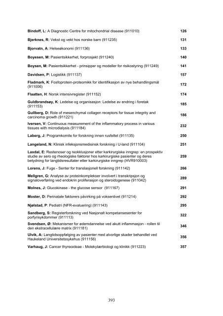 Faglig rapport 2005 - Helse Vest