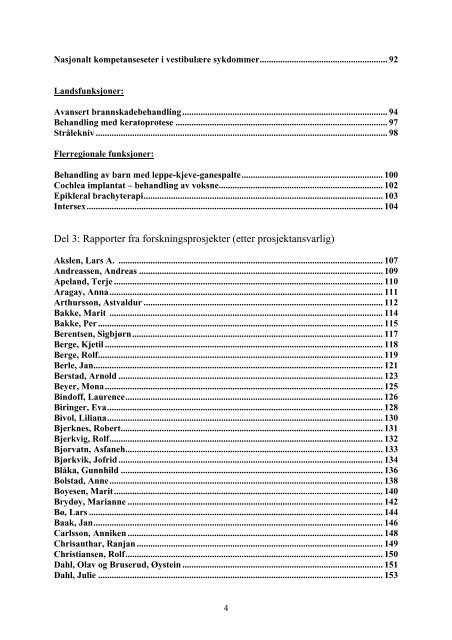 Faglig rapport 2005 - Helse Vest