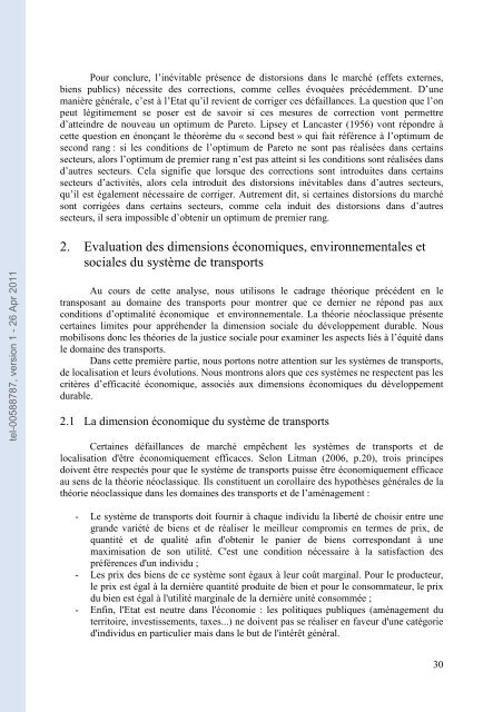 Formes urbaines et durabilité du système de transports. Une ...