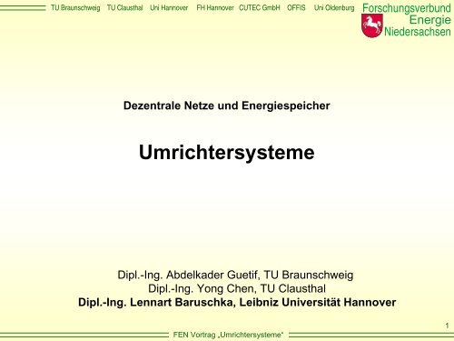 Virtuelle Synchron Maschine (VISMA) - Forschungsverbund Energie ...