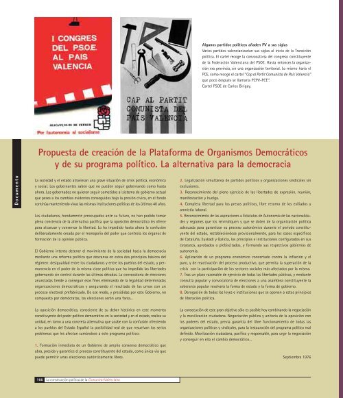 los partidos democrÃ¡ticos en la TransiciÃ³n polÃ­tica valenciana - CCOO