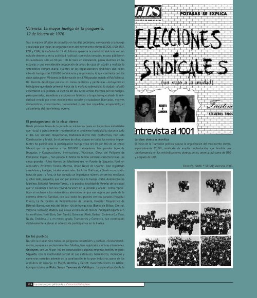 los partidos democrÃ¡ticos en la TransiciÃ³n polÃ­tica valenciana - CCOO