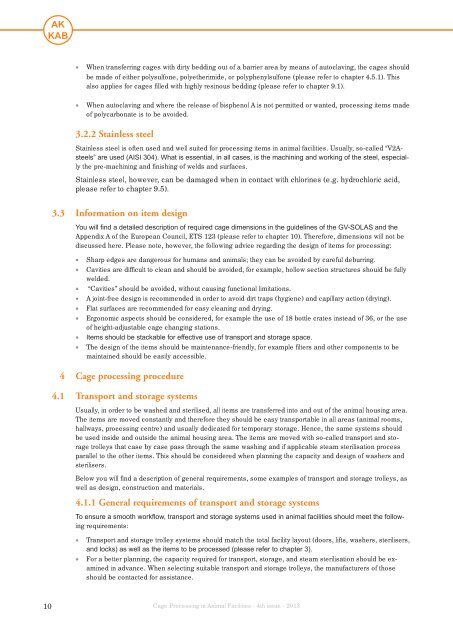 CAGE PROCESSING in Animal Facilities - Felasa