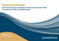 Trainee's Assessment Describe risks, impacts, and ... - Careerforce