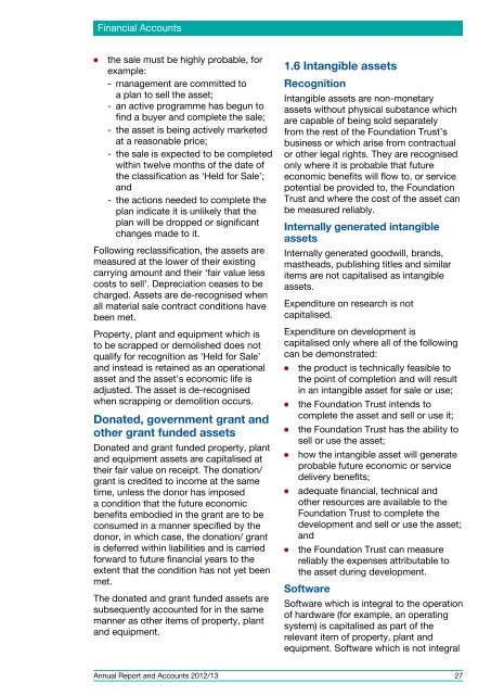 Annual Report and Accounts 2012/13 - Royal Bournemouth Hospital