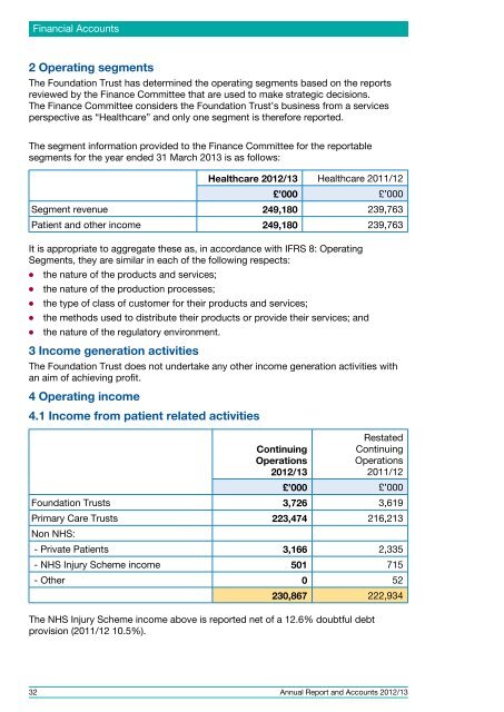 Annual Report and Accounts 2012/13 - Royal Bournemouth Hospital