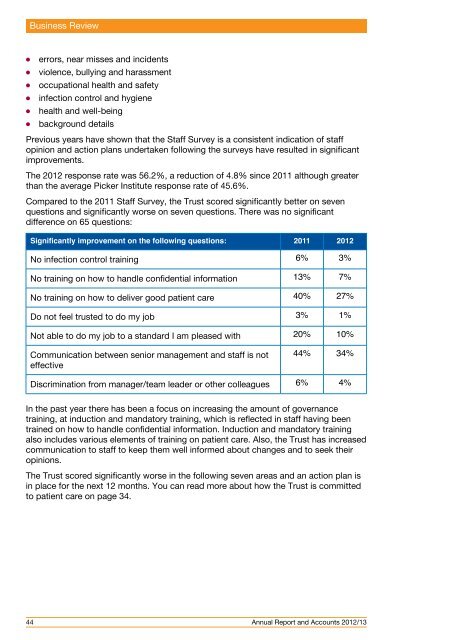 Annual Report and Accounts 2012/13 - Royal Bournemouth Hospital