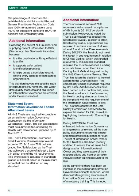 Annual Report and Accounts 2012/13 - Royal Bournemouth Hospital