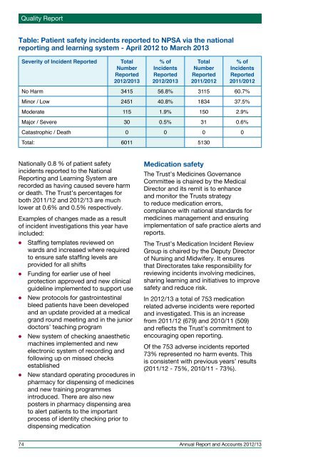 Annual Report and Accounts 2012/13 - Royal Bournemouth Hospital