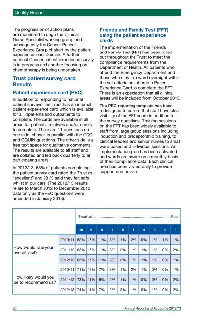 Annual Report and Accounts 2012/13 - Royal Bournemouth Hospital