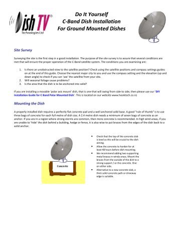 DIY Installation Guide for C Band Ground Mounted Dish - Dish TV ...
