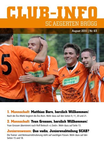 Club Info Nr. 63 (08.2011, ca. 1,49 - SC Aegerten Brügg