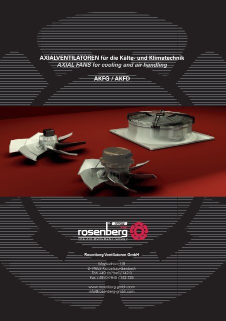 Axialventilatoren / Axial Fans - AKFG / AKFD - Rosenberg ...