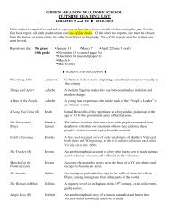 9th and 10th Grade Reading Lists 2012-13 - Green Meadow Waldorf ...