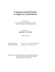 Computer-assisted Studies in Algebraic Combinatorics - Simon Plouffe