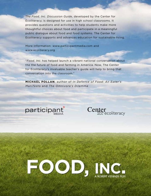 Food, Inc. Discussion Guide - TakePart