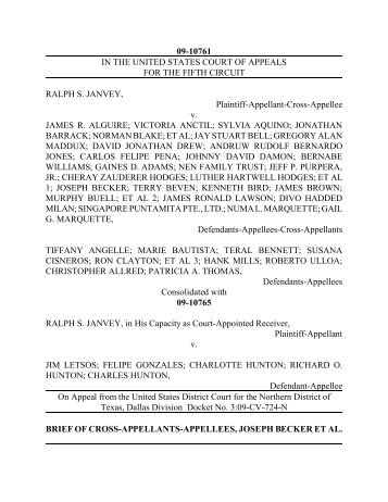 Brief of Appellees/Cross-Appellants Joseph Becker, et al - Stanford ...