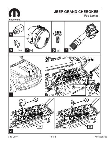 Jeep Grand Cherokee Fog Lights Installation Instructions - Jeep World