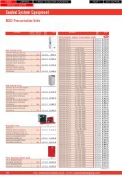 Sealed System Equipment - BSS Price Guide 2010