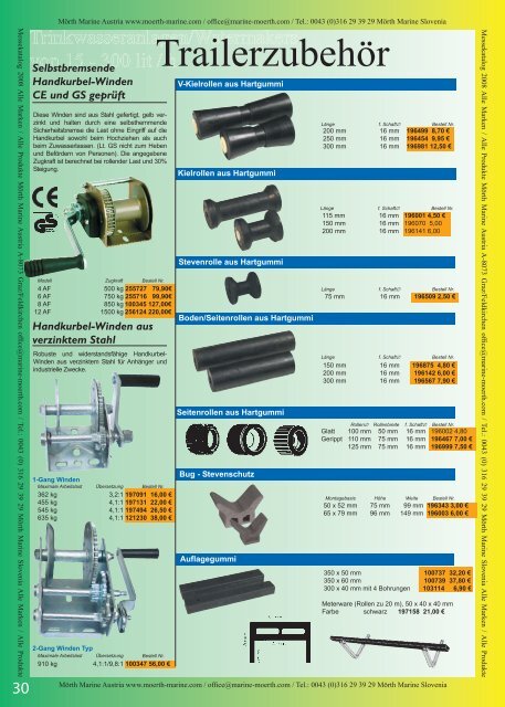 TrailerzubehÃ¶r - MÃ¶rth Marine Austria