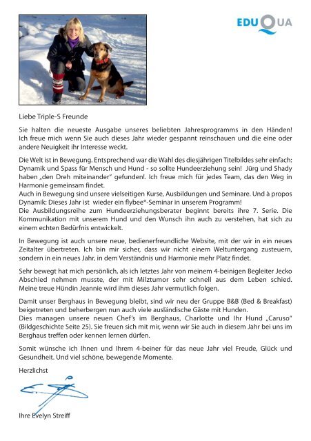 Hund nach der Natural Dogmanship - Triple-S