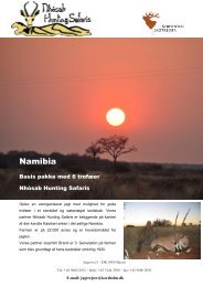 Namibia - Korsholm Jagtrejser