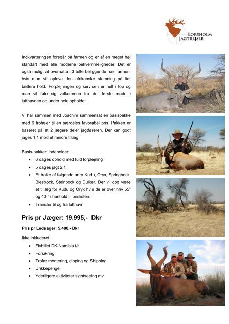 Namibia - Korsholm Jagtrejser