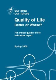 Quality of life indicators report 2006 - South Gloucestershire Council