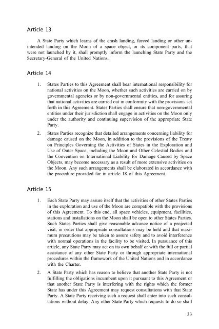 United Nations Treaties And Principles On Outer Space