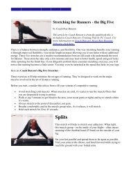 Stretching for Runners - the Big Five