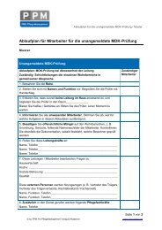 Ablaufplan fÃ¼r Mitarbeiter fÃ¼r die unangemeldete MDK-PrÃ¼fung