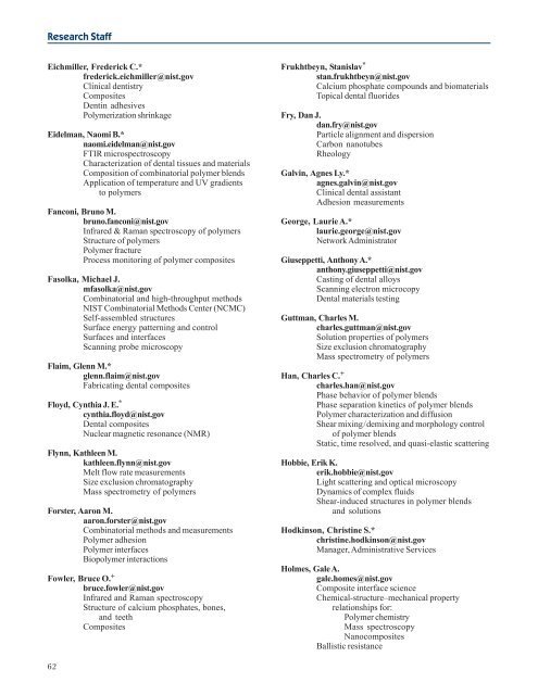 Materials Science and Engineering Laboratory FY 2004 ... - NIST