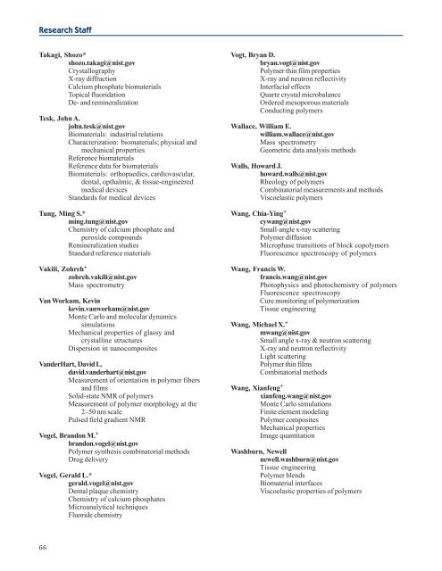 Materials Science and Engineering Laboratory FY 2004 ... - NIST