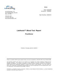 LabAssistâ¢ Blood Test Report