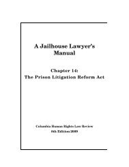 A Jailhouse Lawyer's Manual Chapter 14 - Columbia Law School