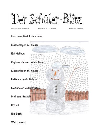 Ausgabe 34 / Januar 2011 - Primarschule Ottenbach