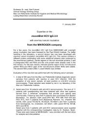 recomBlot HCV IgG 2.0 from the MIKROGEN company - Alka