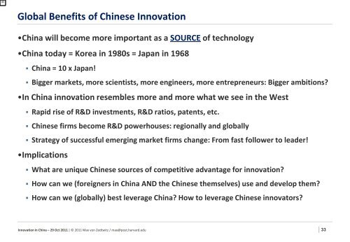 China's Future R&D and Innovation