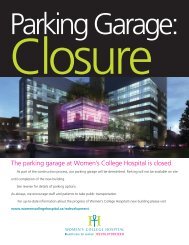a list of nearby parking facilities - Women's College Hospital