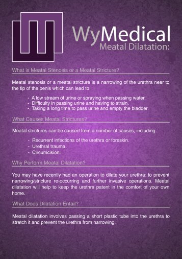 WyCath Meatal Dilatation User Guide
