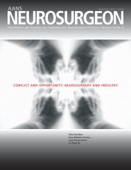 conflict and opportunity: neurosurgery and industry - American ...