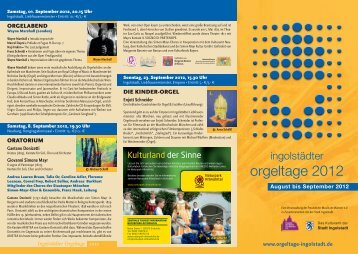 Ingolstädter Orgeltage 2012 - Orgeltage-Ingolstadt