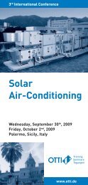 Solar Air Conditioning - TU Berlin