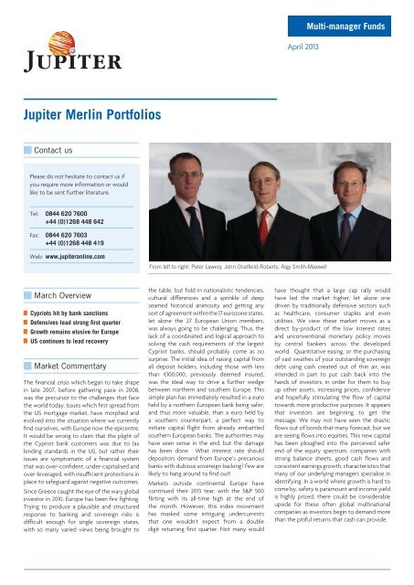 Jupiter Merlin Portfolios - Jupiter Asset Management