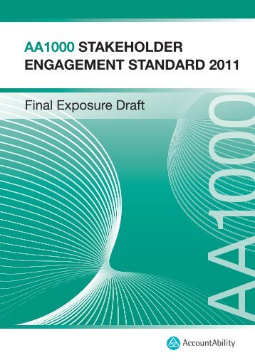 ty. AA1000 Stakeholder Engagement Standard 2011 - AccountAbility