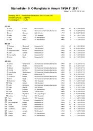 Starterliste Arnum - Badmintonregion Hannover