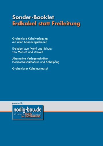 Sonder-Booklet Erdkabel statt Freileitung - Nodig-Bau.de