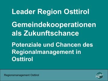 Leader Region Osttirol - GemNova.net